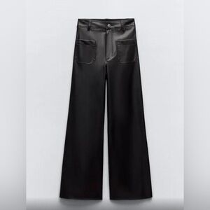 ZARA Flared Leather Pants